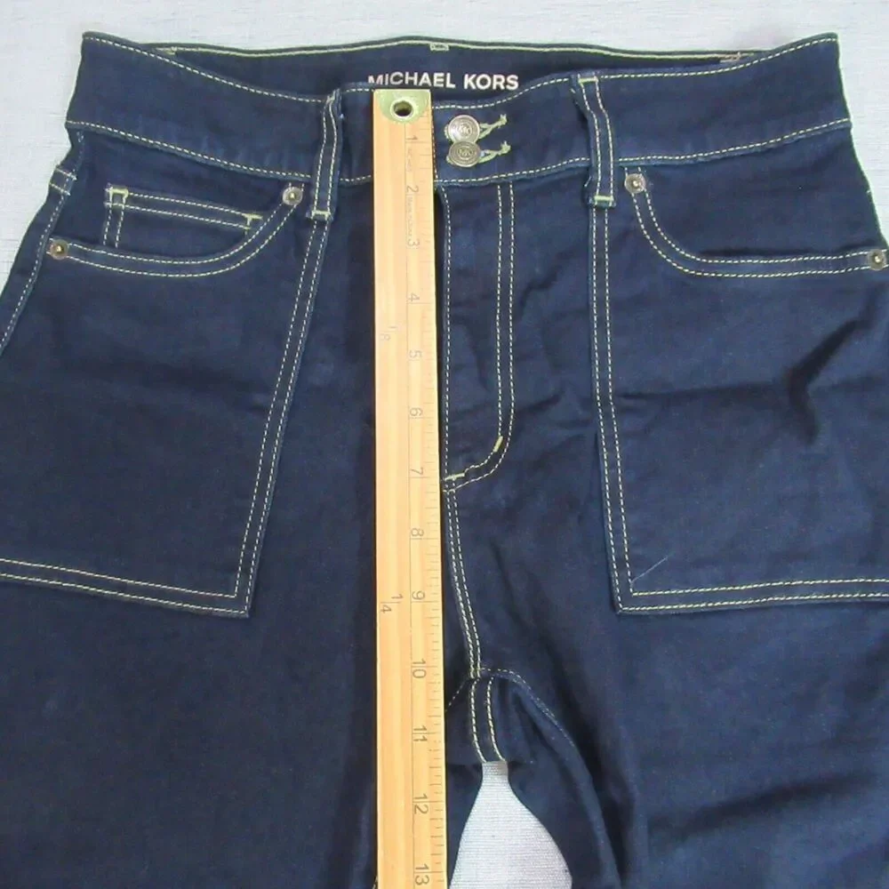 Vintage Michael Kors Jeans Womens Sz 8 Blue Bootcut Denim Dark Wash Rancher Y2K